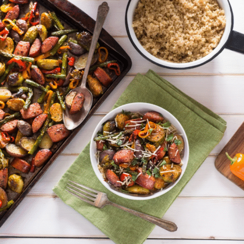 Easy Sheet Pan Sausage and Veggies (A 30-Minute Dinner)