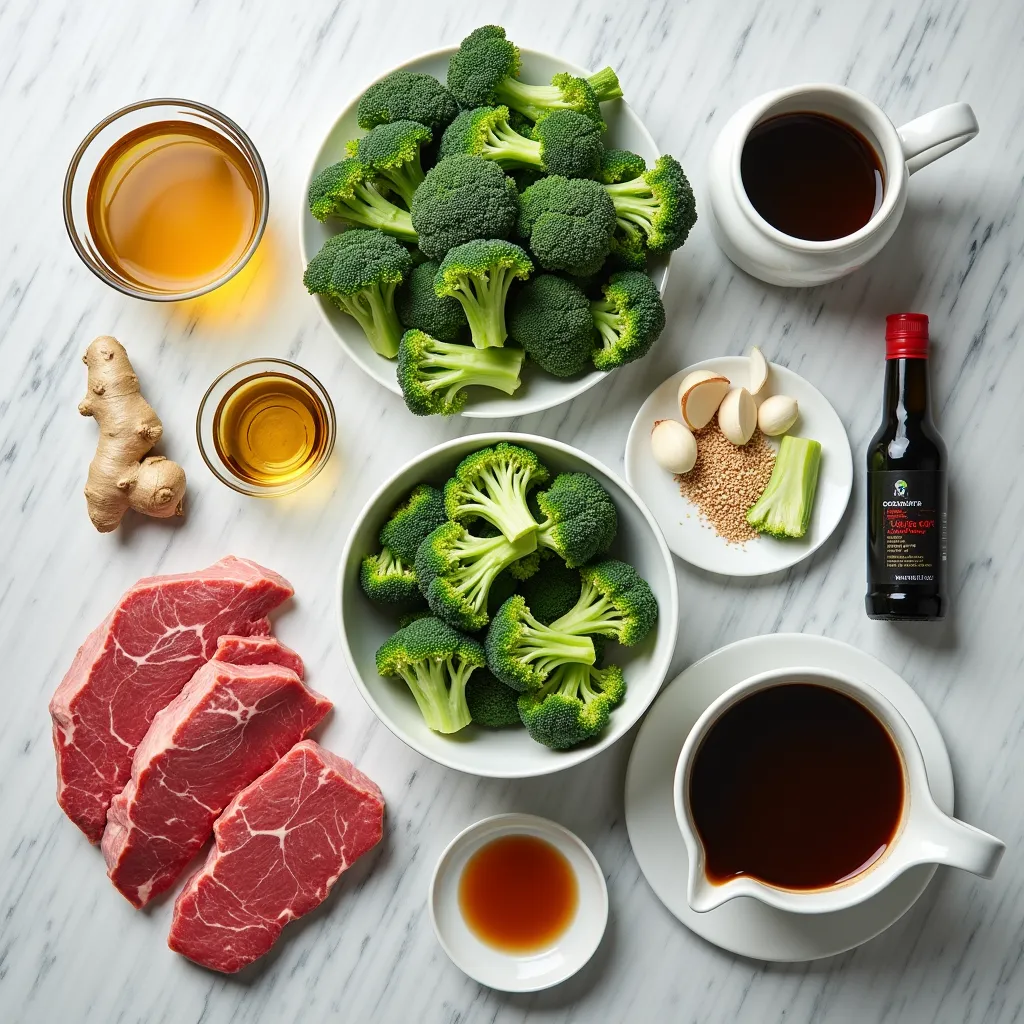 15-Minute Healthy Beef and Broccoli (One-Skillet) ingredients