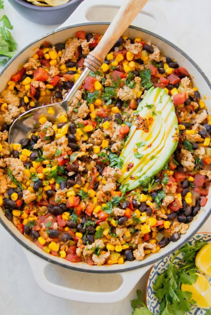 20-Minute Healthy Turkey Taco Skillet (One-Pan)