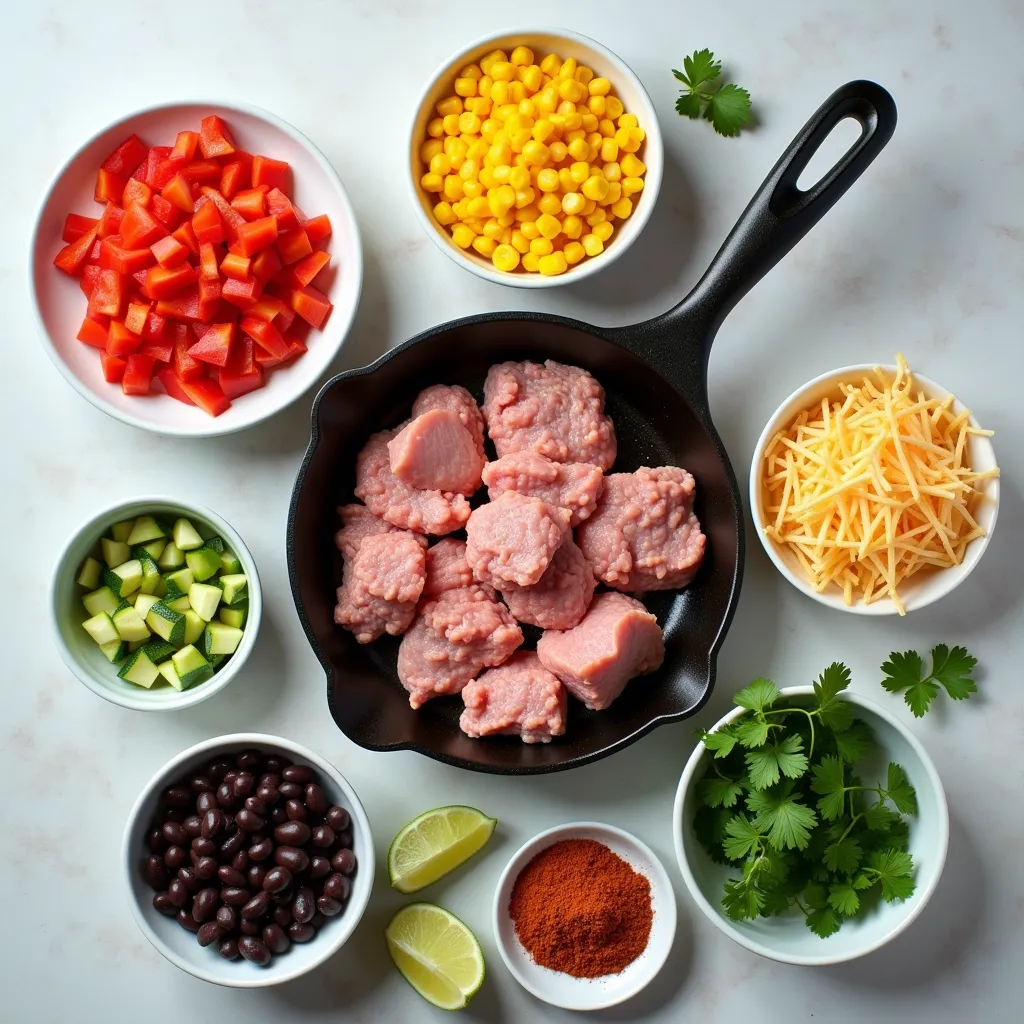 20-Minute Healthy Turkey Taco Skillet (One-Pan) ingredients