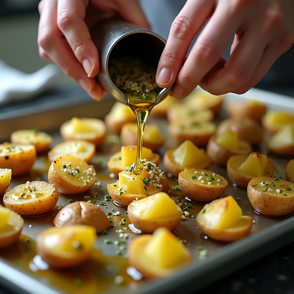 Crispy Garlic Smashed Potatoes (Baked & Healthy) seasoning