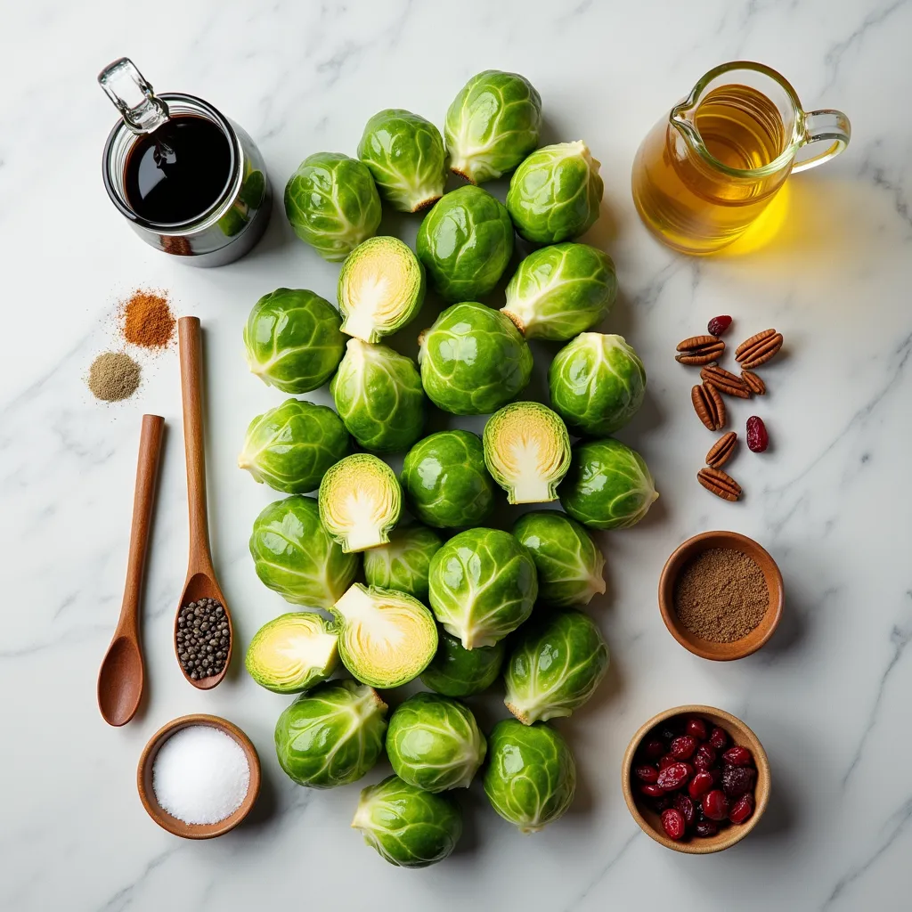 Crispy Roasted Brussels Sprouts with Balsamic & Honey ingredients