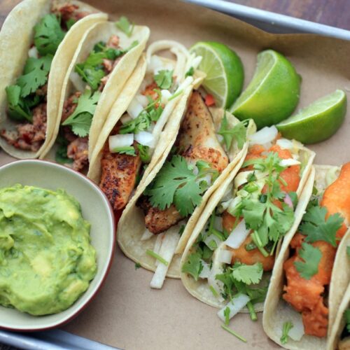 Easy Blackened Fish Tacos (with Avocado Crema)