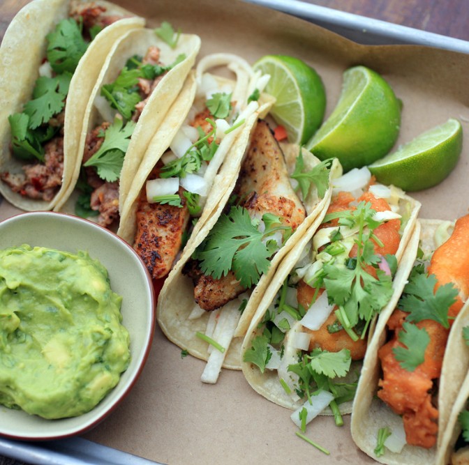 Easy Blackened Fish Tacos (with Avocado Crema)