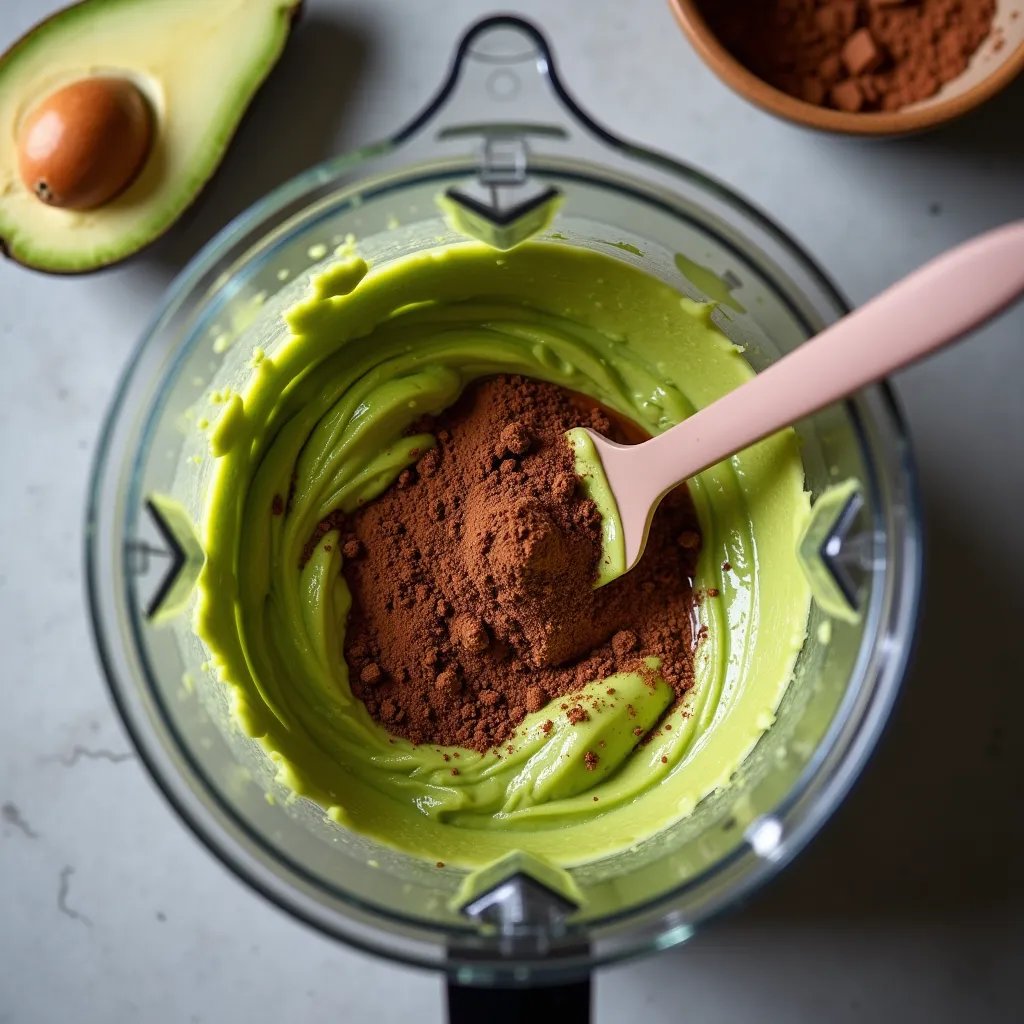 Easy Chocolate Avocado Mousse (A Healthy Dessert for Two) processing