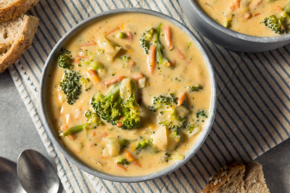 Easy Creamy Broccoli Cheddar Soup (A Healthy Recipe)