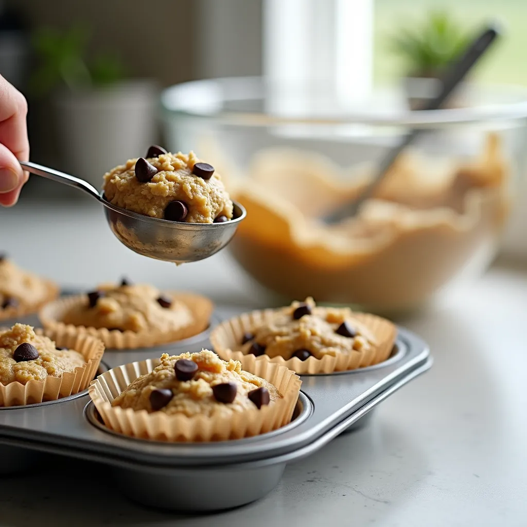 Easy Healthy Banana Oatmeal Muffins (One-Bowl Recipe) processing