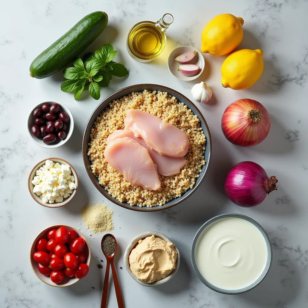 Easy Healthy Greek Chicken Bowls Recipe (Perfect for Meal Prep) ingredients