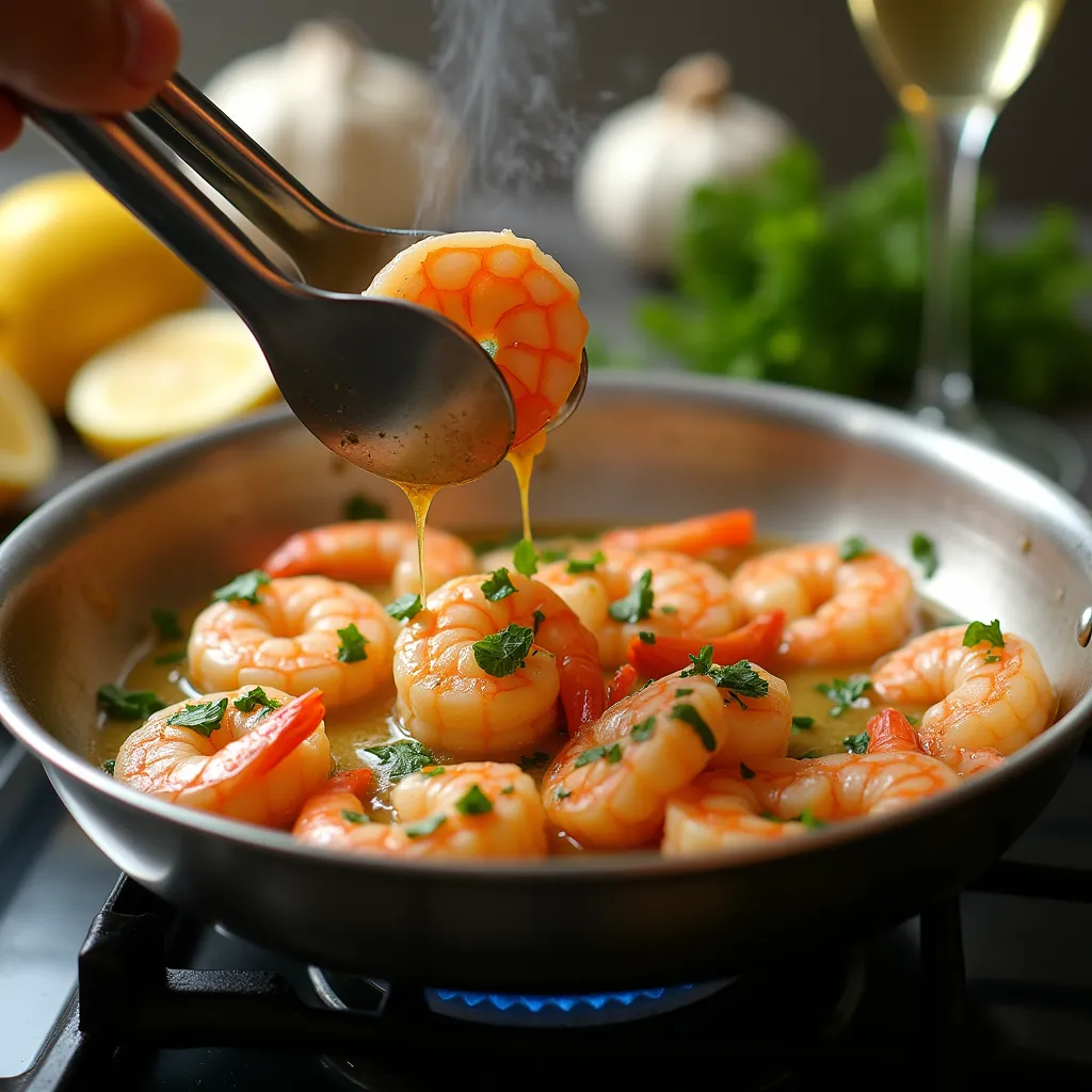 Easy Healthy Shrimp Scampi (Easy 15-Minute Recipe) processing