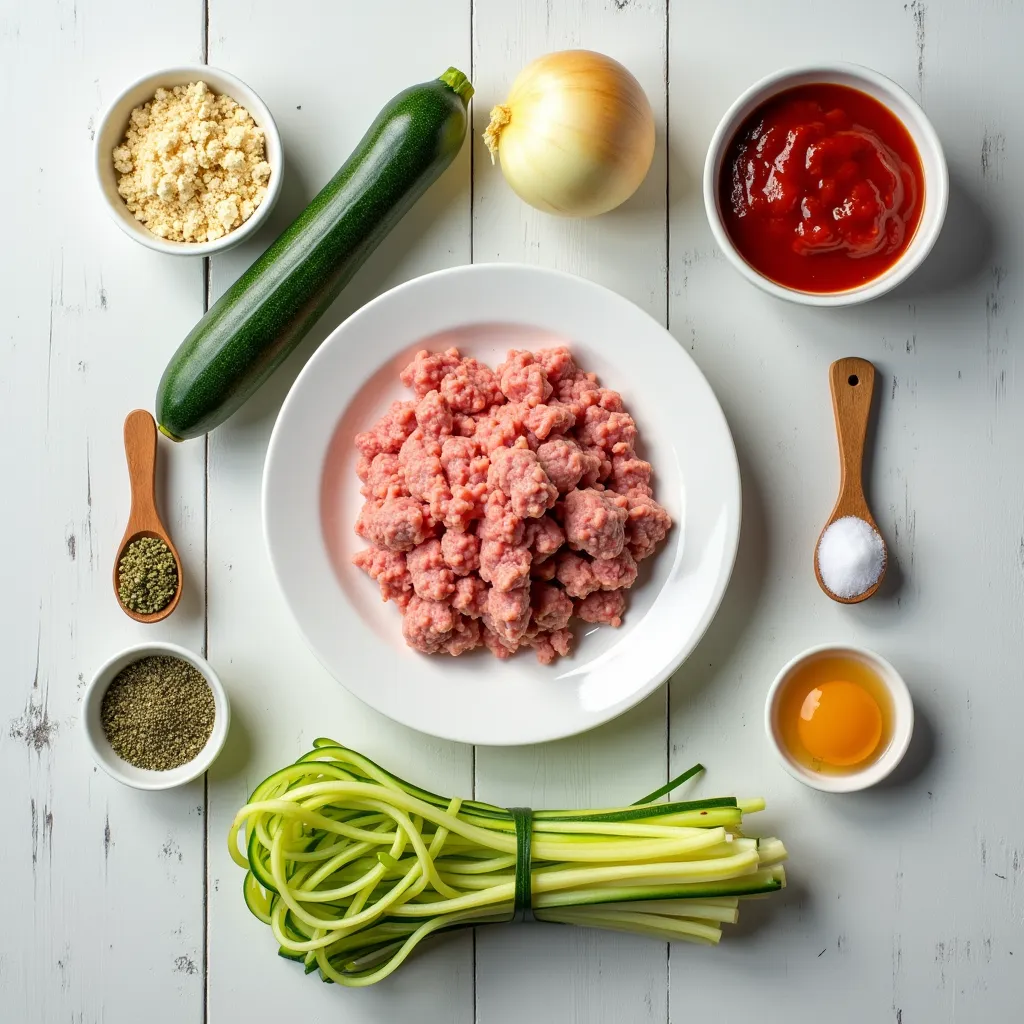 Easy Healthy Turkey Meatballs Recipe (with Zucchini Noodles) ingredients