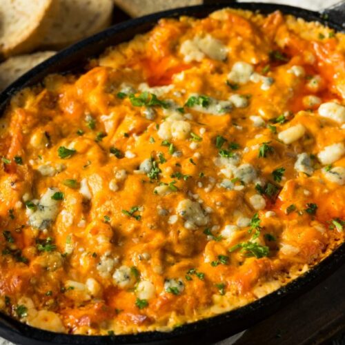 Healthy Buffalo Chicken Dip (High Protein & Creamy)