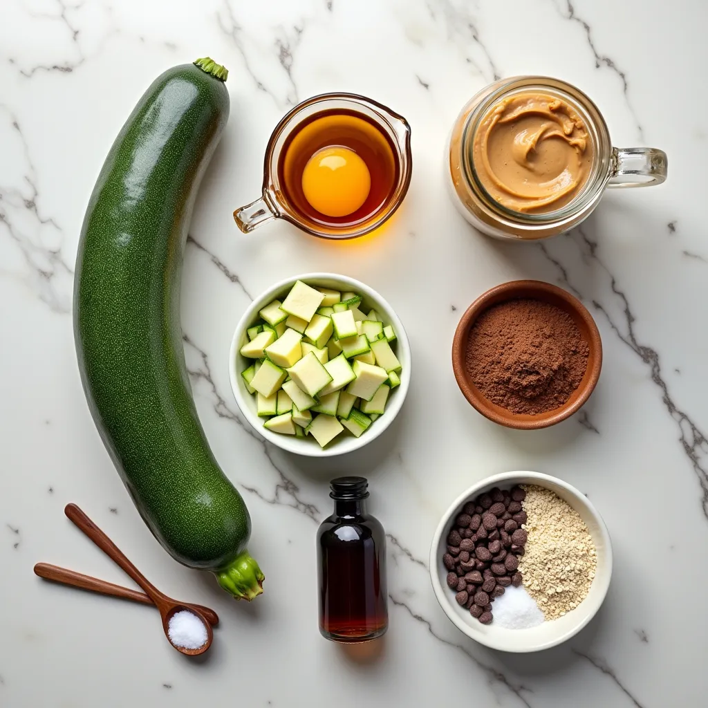 Healthy Fudgy Zucchini Brownies (Gluten-Free) ingredients