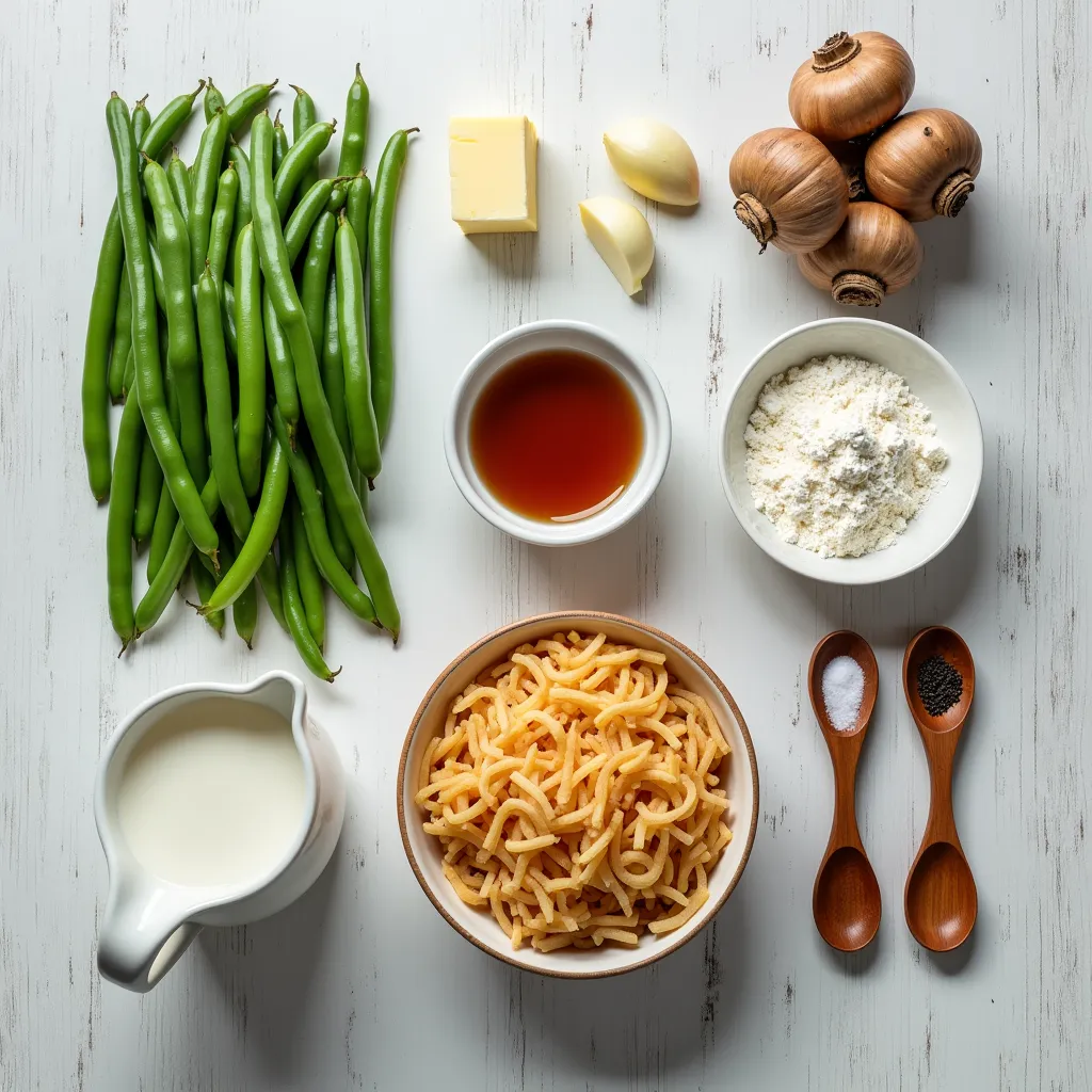 Healthy Green Bean Casserole (Fresh & Creamy) ingredients
