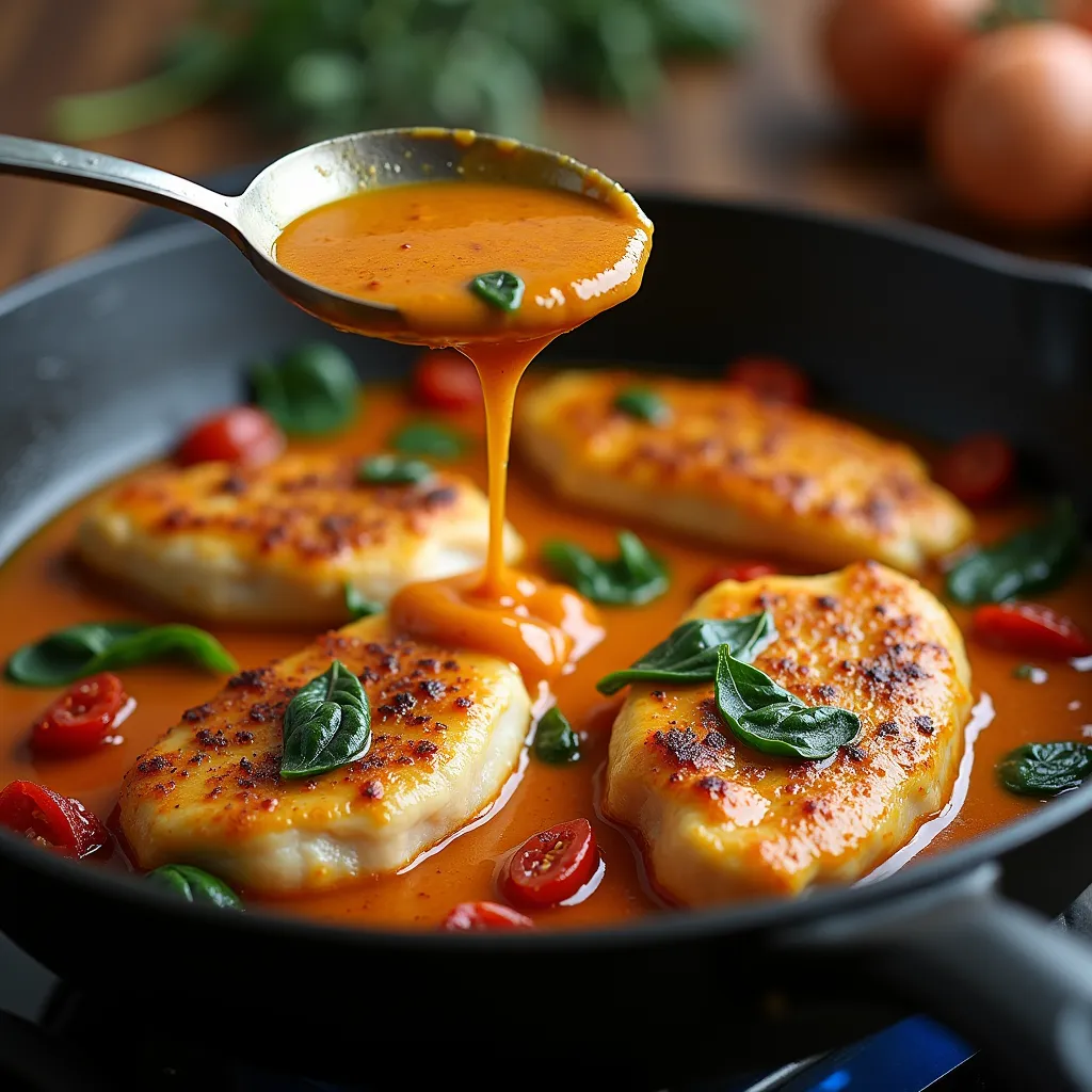 Healthy Marry Me Chicken (One-Pan 30-Minute Meal) processing