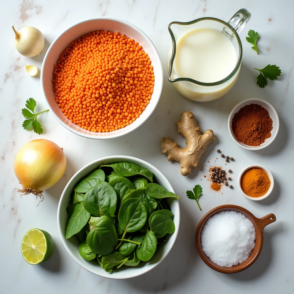 Healthy Red Lentil Dahl (Easy 20-Minute Meal) ingredients