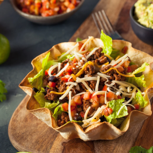 Healthy Turkey Taco Salad (With Creamy Dressing)