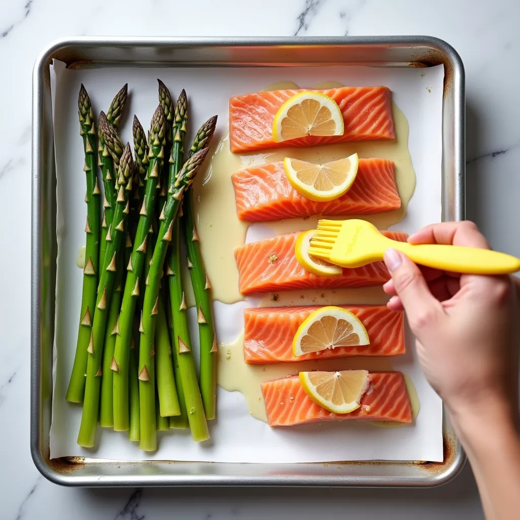 One-Pan Lemon Herb Salmon and Asparagus (20-Minute Dinner) processing