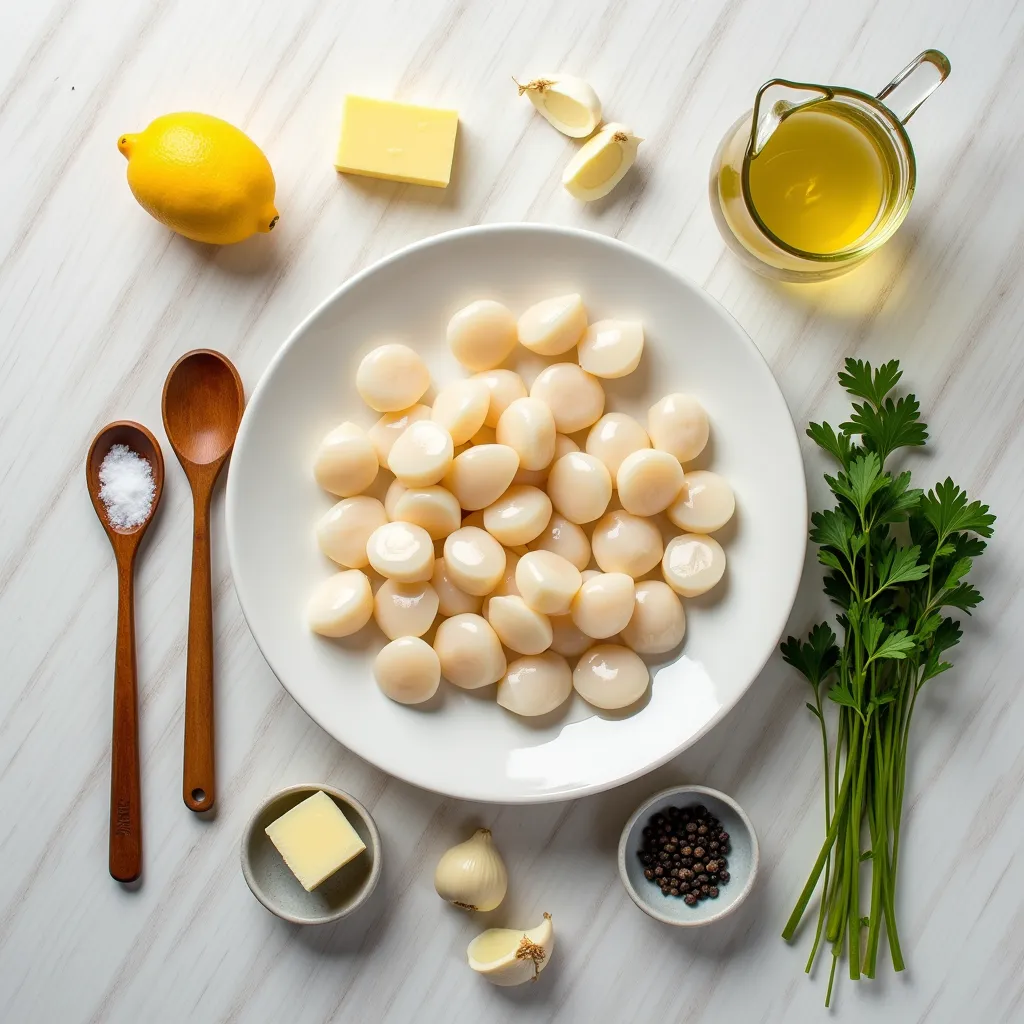 Pan-Seared Scallops with Lemon Garlic Butter (ingredients)