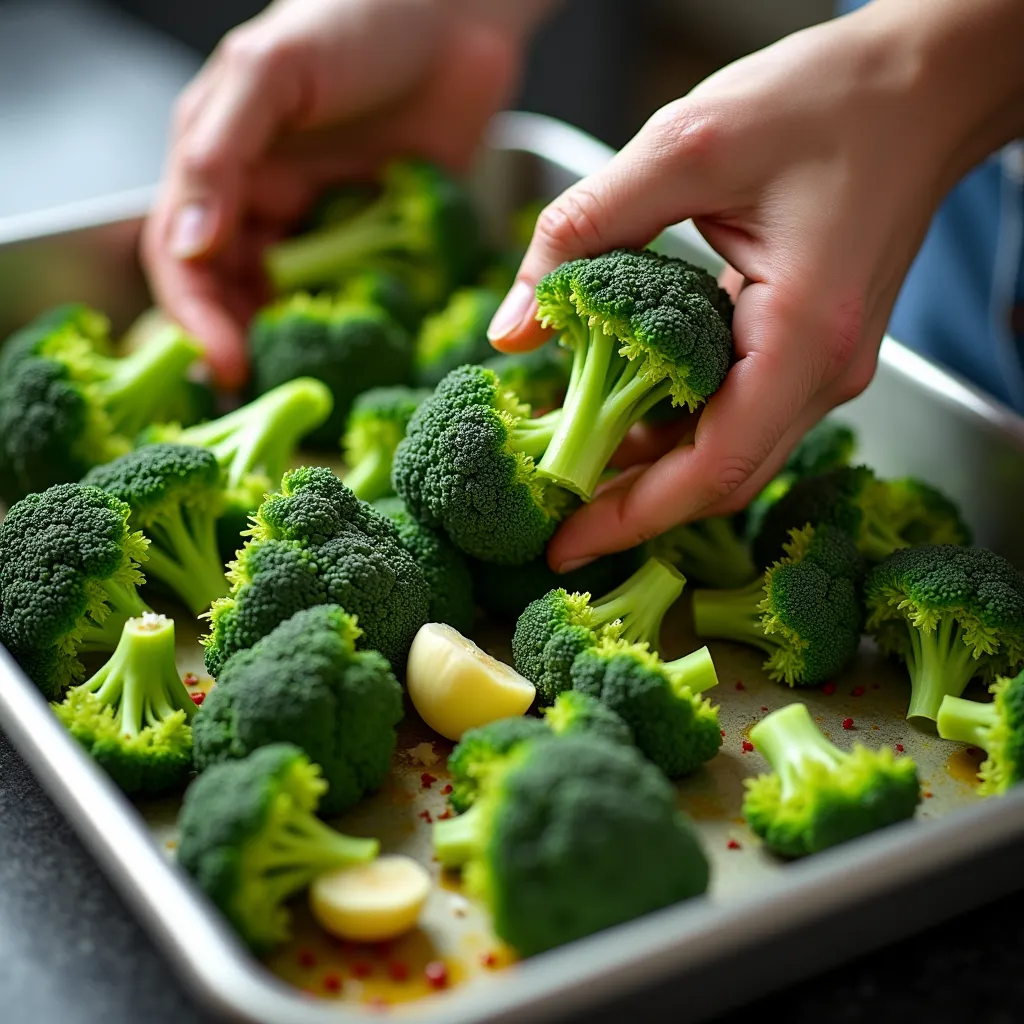 Roasted Broccoli with Lemon and Parmesan (Crispy Recipe) cooking
