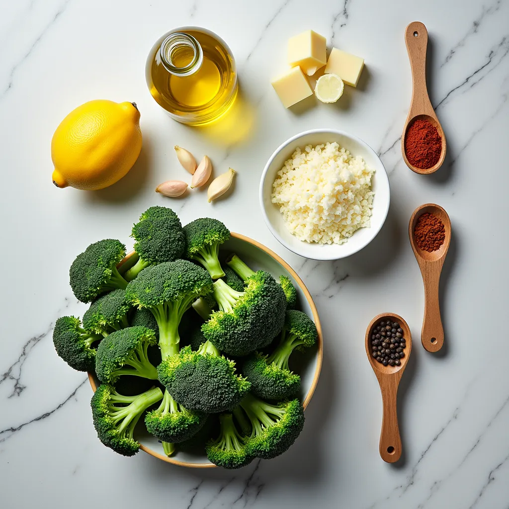 Roasted Broccoli with Lemon and Parmesan (Crispy Recipe) ingredients
