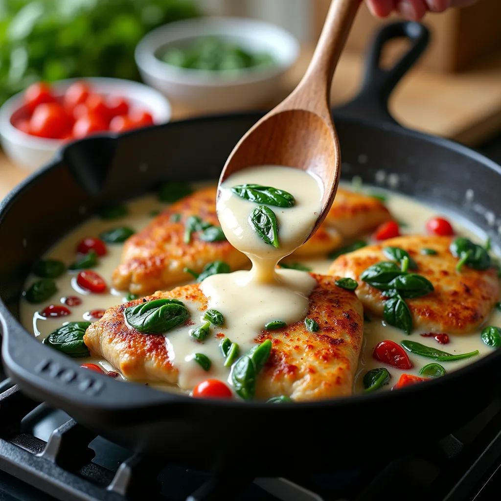 The Best Healthy Tuscan Chicken (30-Minute Recipe) processing