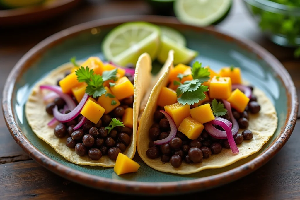 black bean tacos mango salsa recipe