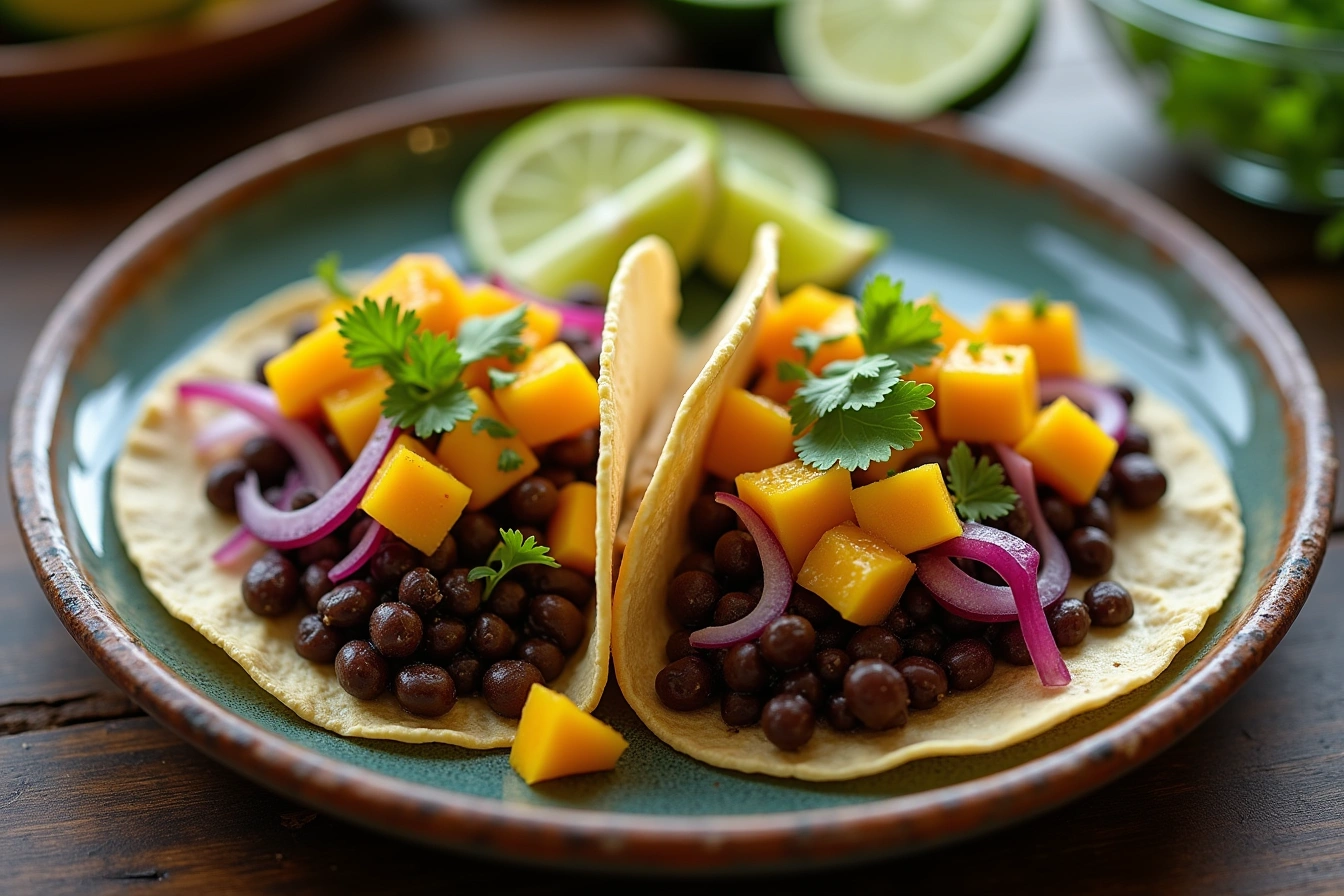 black bean tacos mango salsa recipe