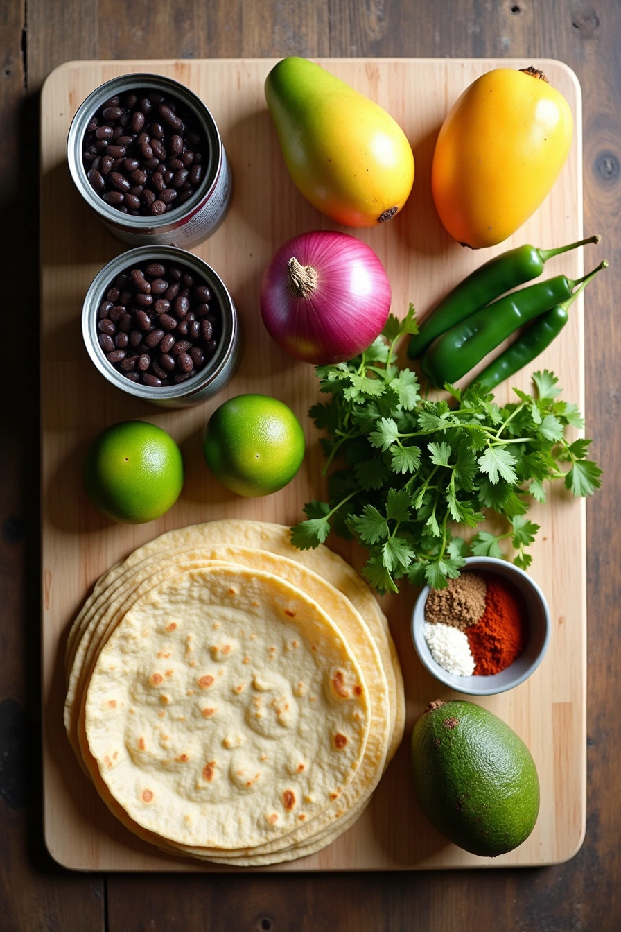 black bean tacos mango salsa ingredients
