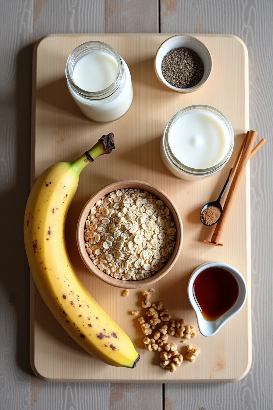 banana bread overnight oats ingredients
