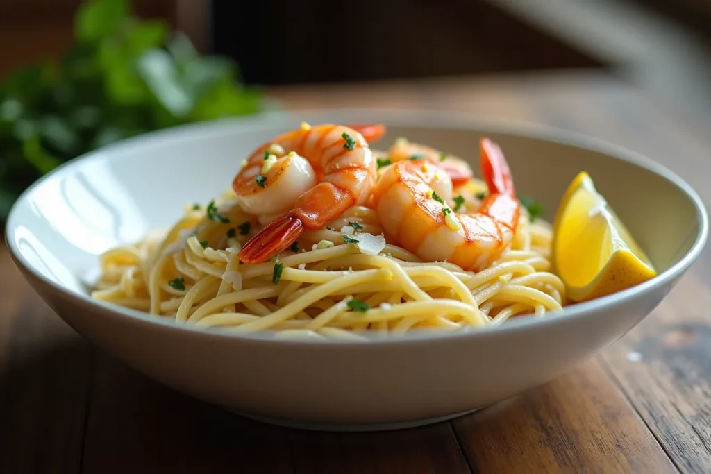 lemon garlic shrimp pasta recipe