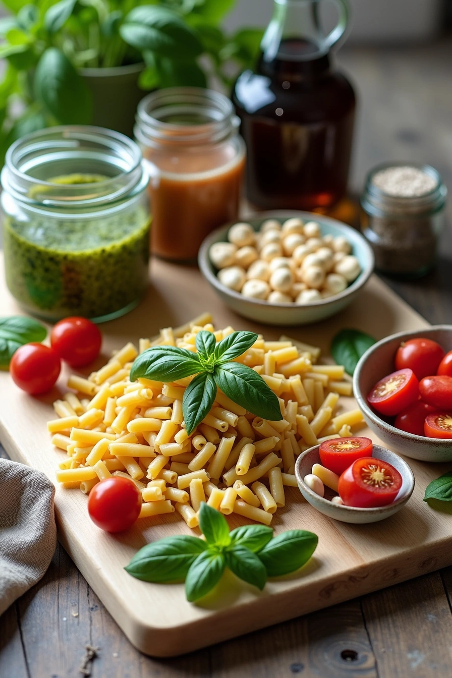 pesto caprese pasta salad ingredients