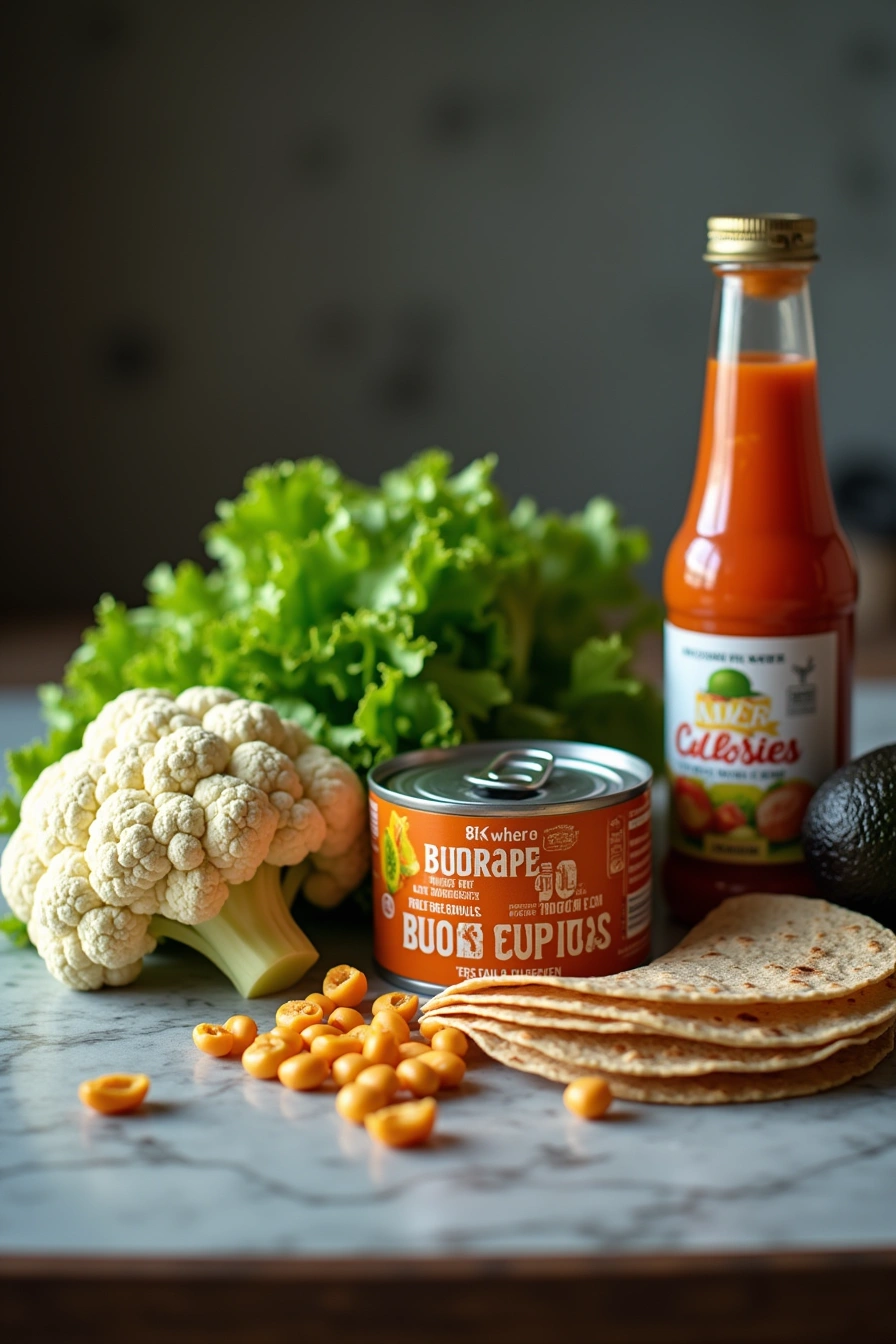 buffalo cauliflower chickpea wraps ingredients