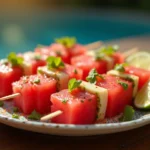 watermelon and jicama skewers recipe