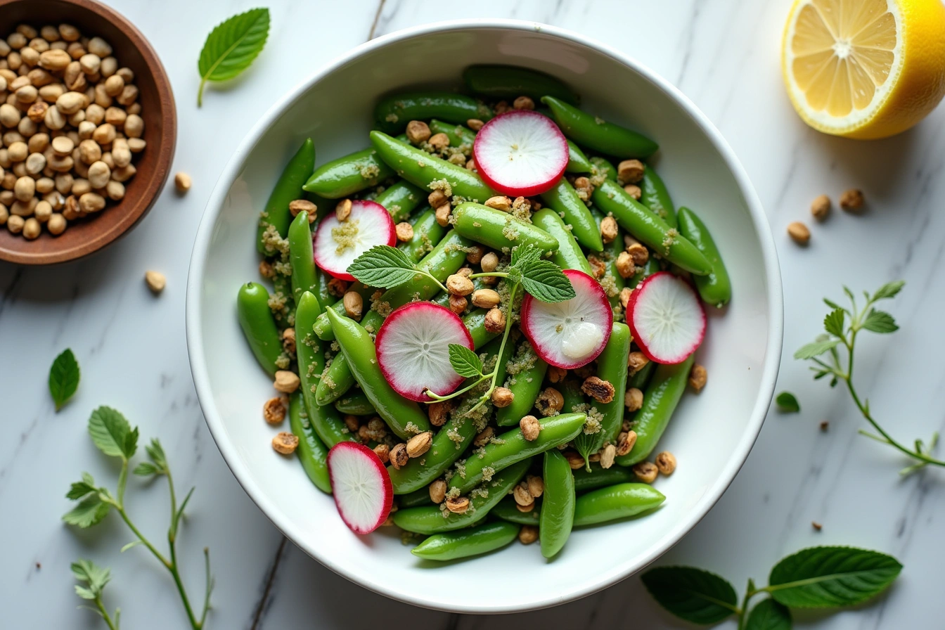 radish pea salad recipe