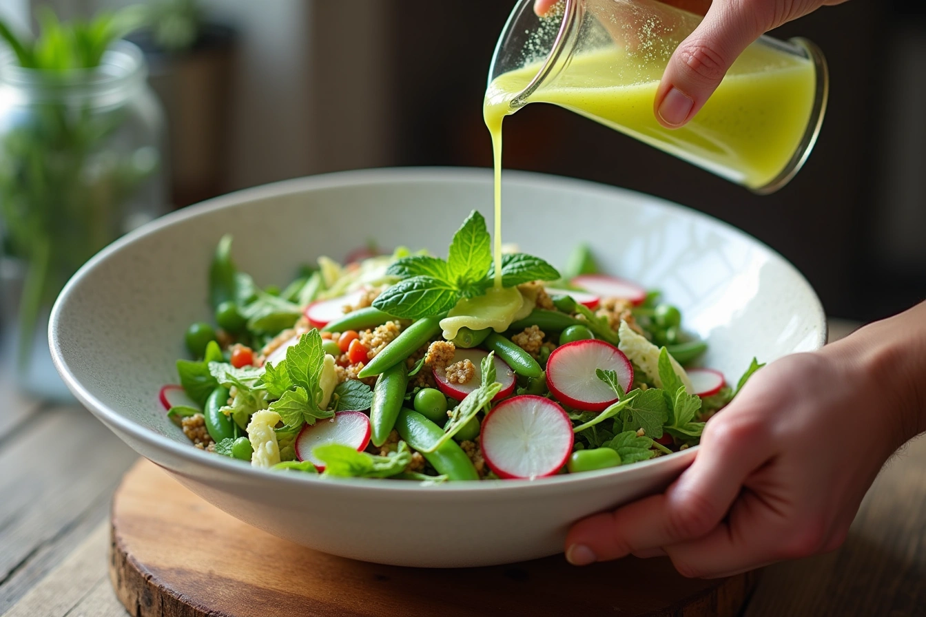 radish pea salad step by step