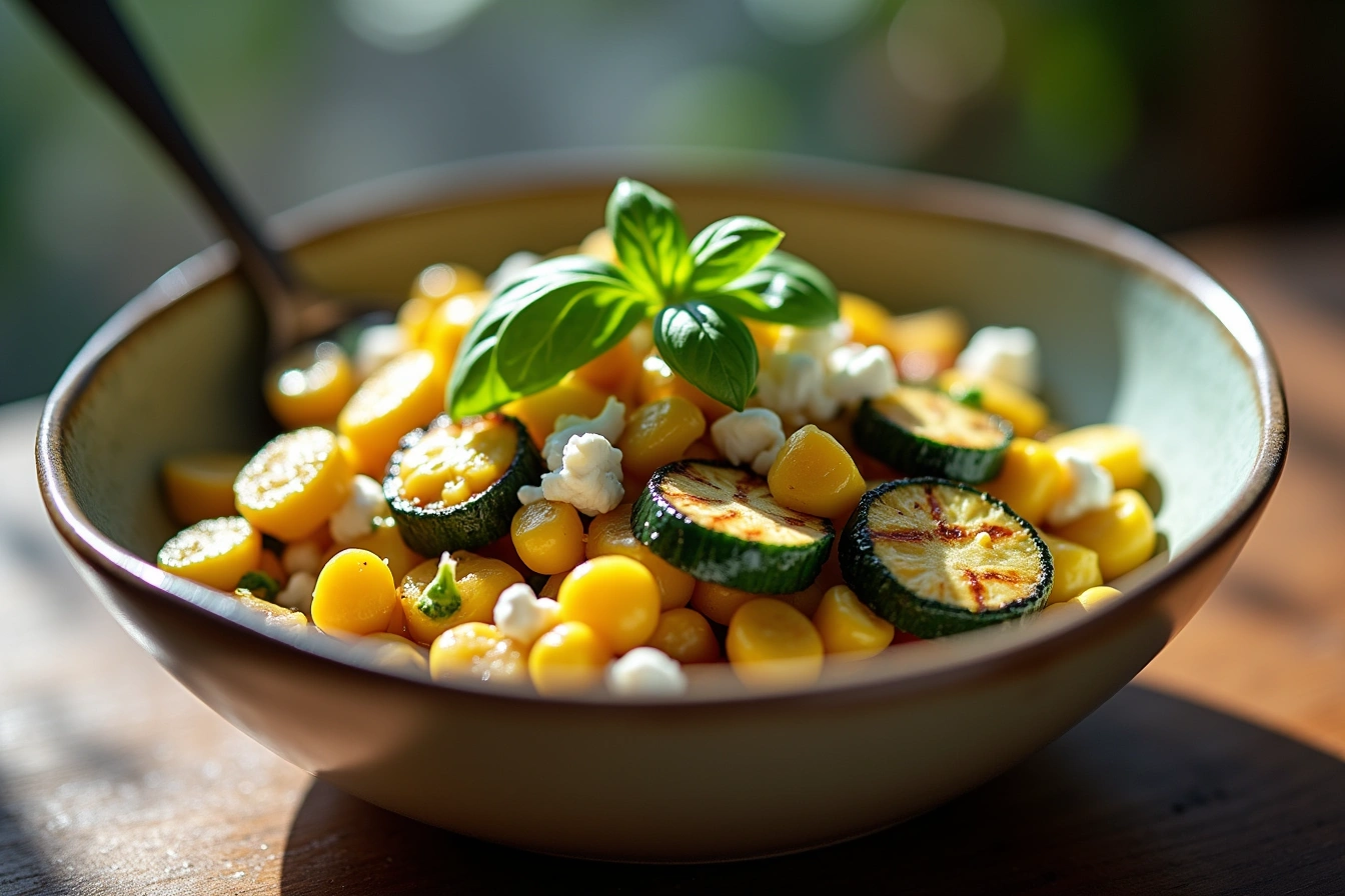 grilled corn zucchini salad recipe