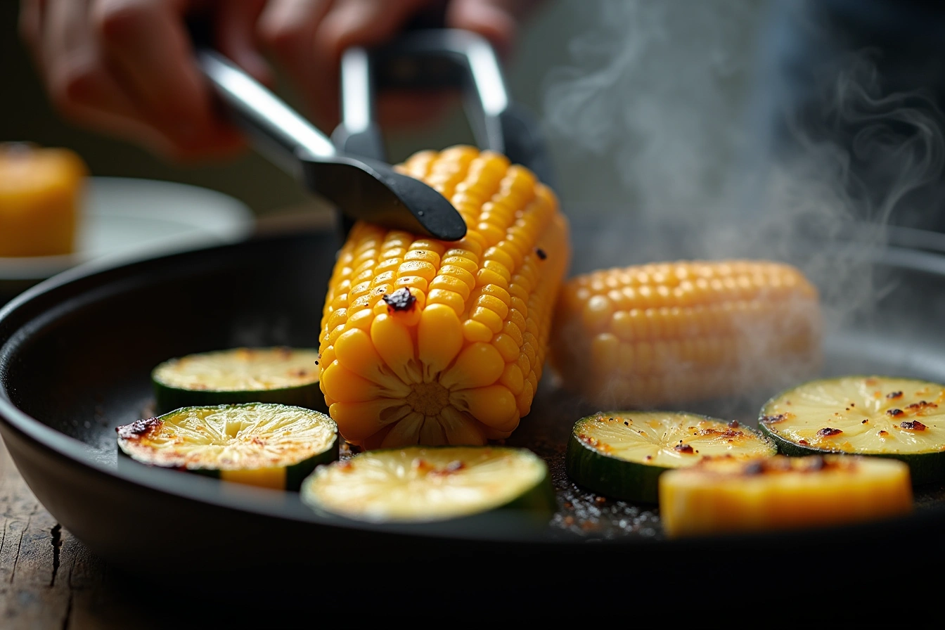 grilled corn zucchini salad step by step