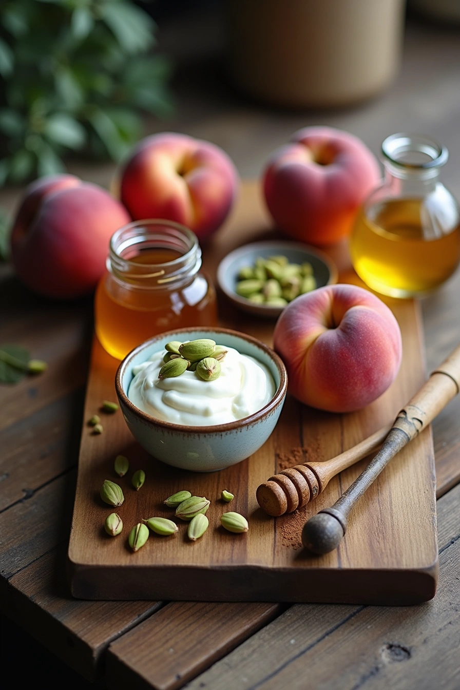 grilled peaches dessert ingredients