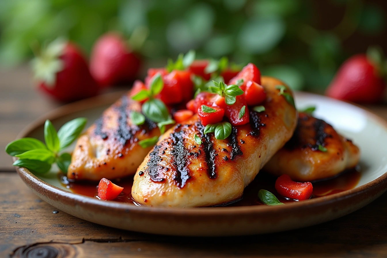 strawberry balsamic chicken thighs recipe