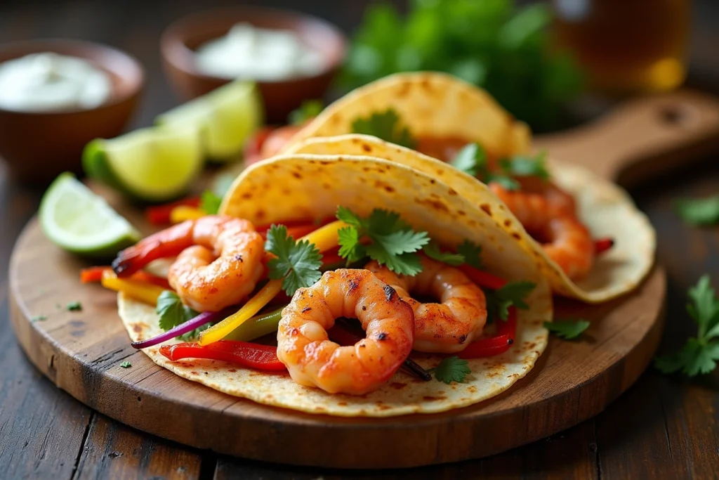sheet pan shrimp fajitas recipe