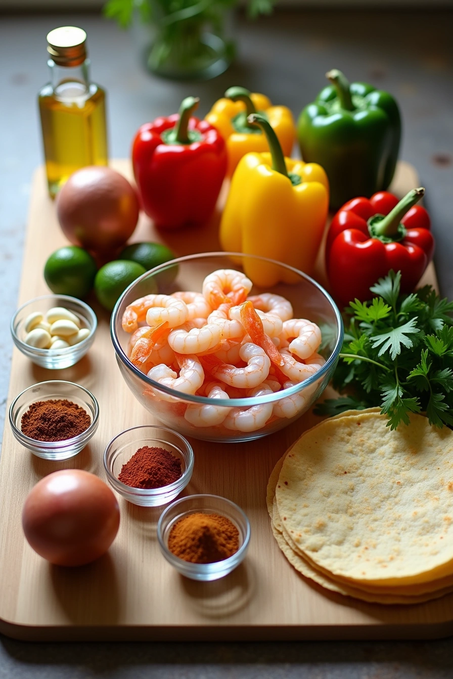 sheet pan shrimp fajitas ingredients