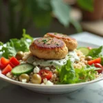 greek turkey burger bowls recipe