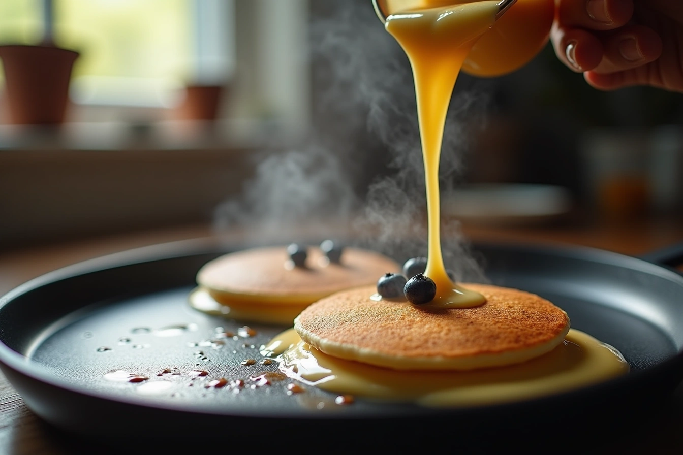 greek yogurt pancakes step by step