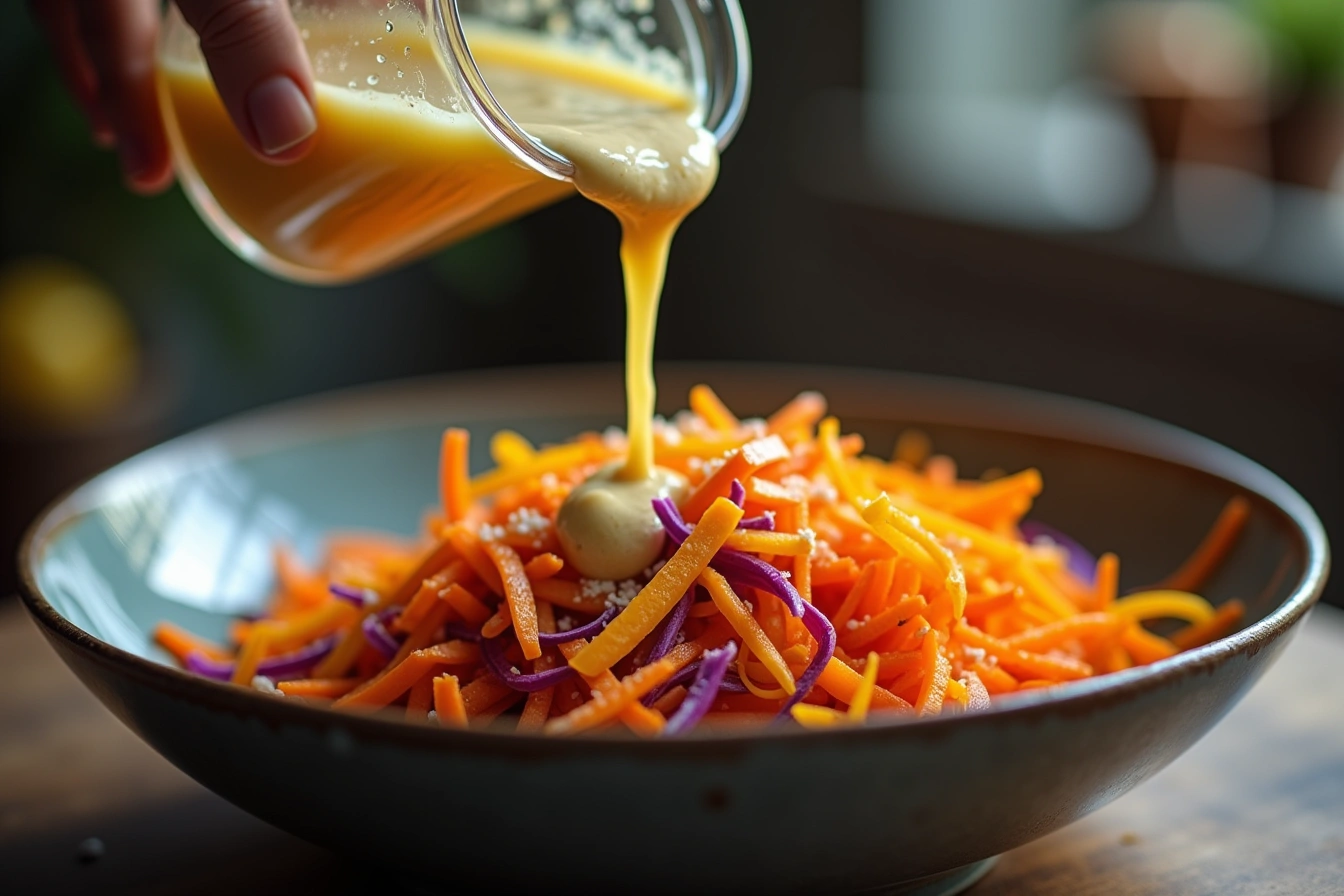 rainbow carrot salad step by step