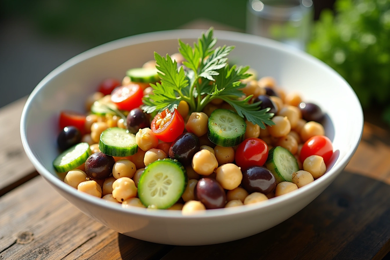 cucumber chickpea salad recipe