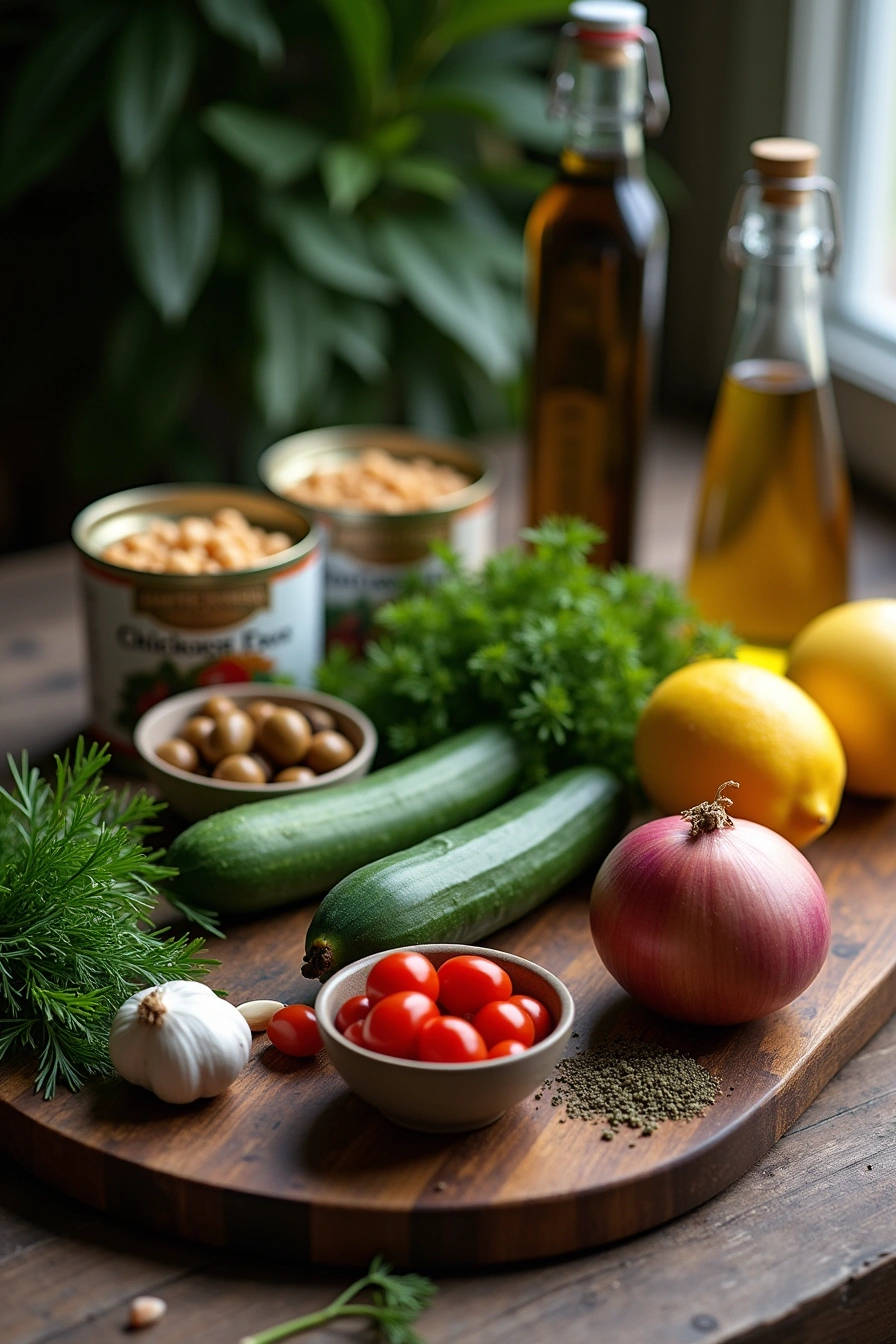 cucumber chickpea salad ingredients