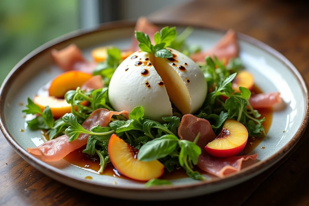 peach burrata salad recipe