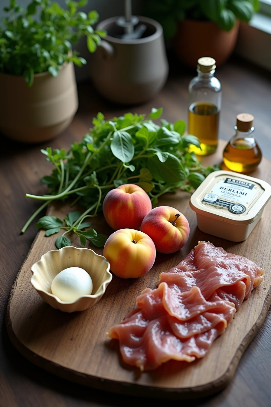 peach burrata salad ingredients