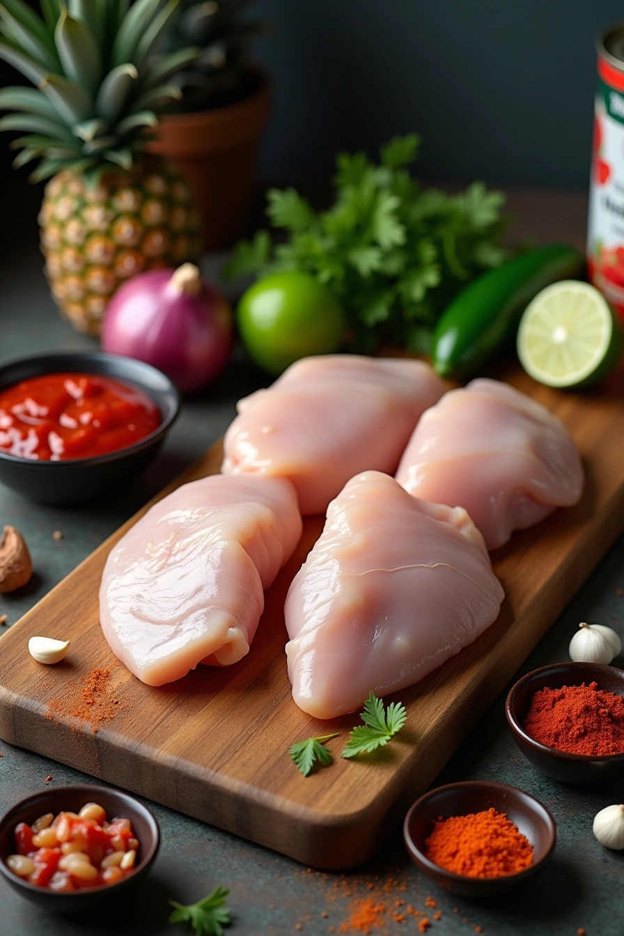 pineapple pulled chicken tacos ingredients