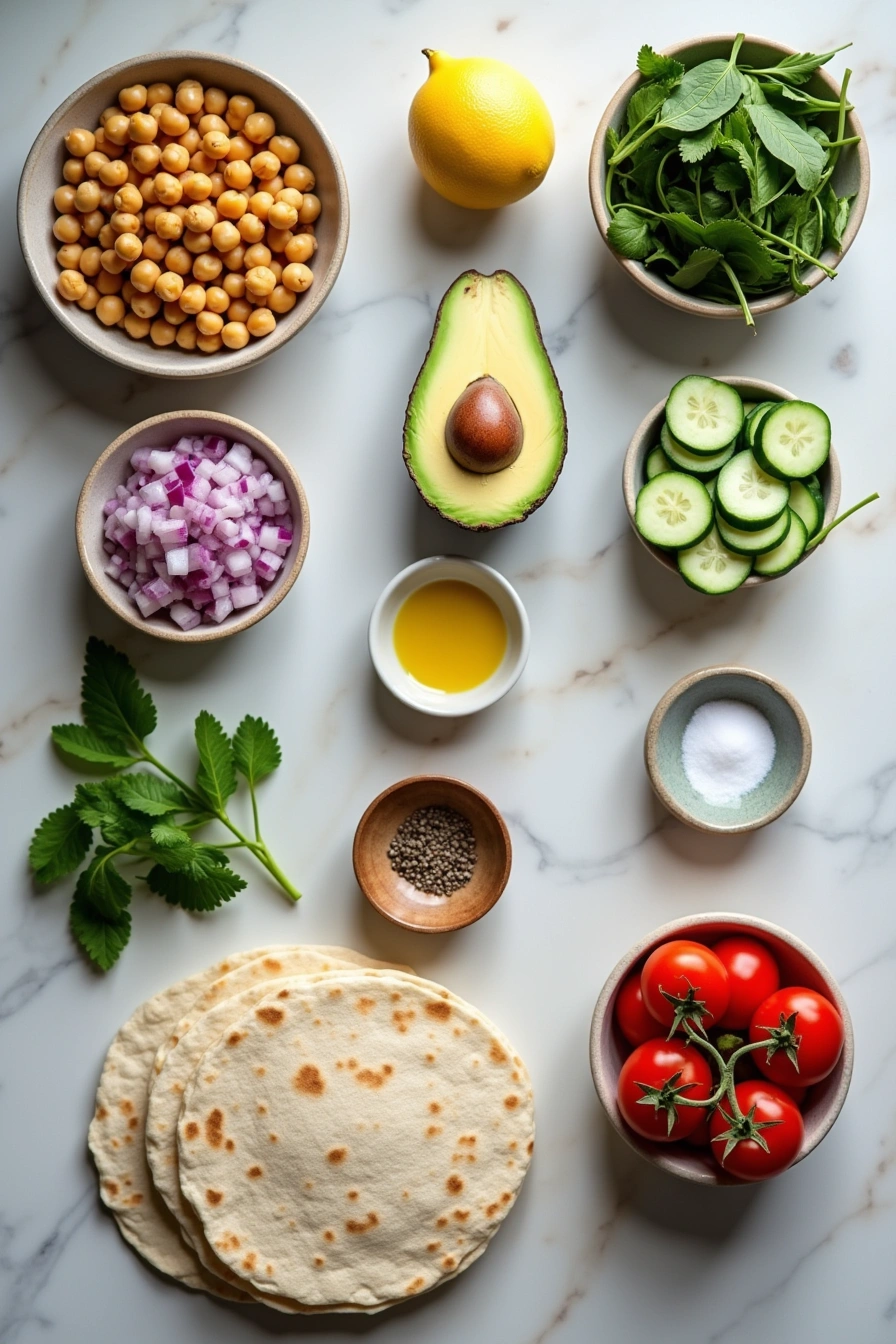 chickpea avocado wraps ingredients